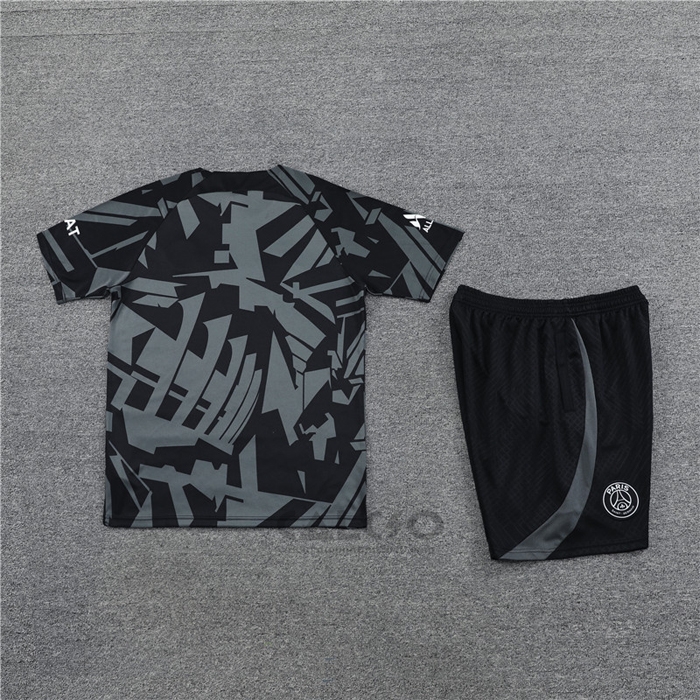 Tuta da Track Paris Saint-Germain Manica Corta 2022-2023 Grigio - Pantaloncini